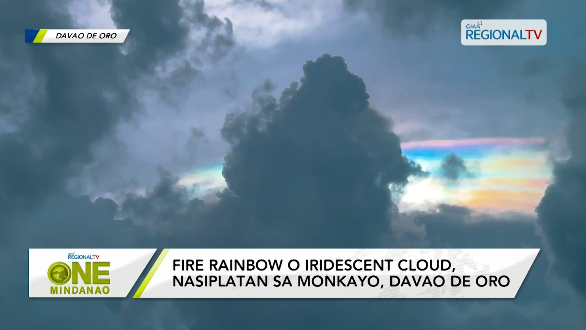 Fire Rainbow o Iridescent Cloud, nasiplatan sa Monkayo, Davao de Oro