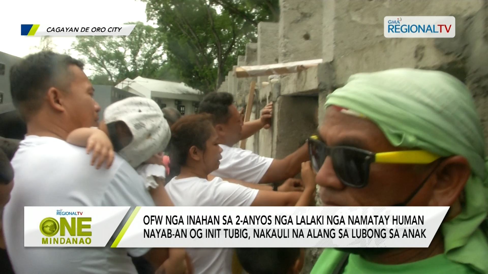 OFW nga inahan sa 2-anyos nga lalaki nga namatay, nakauli na alang sa lubong sa anak