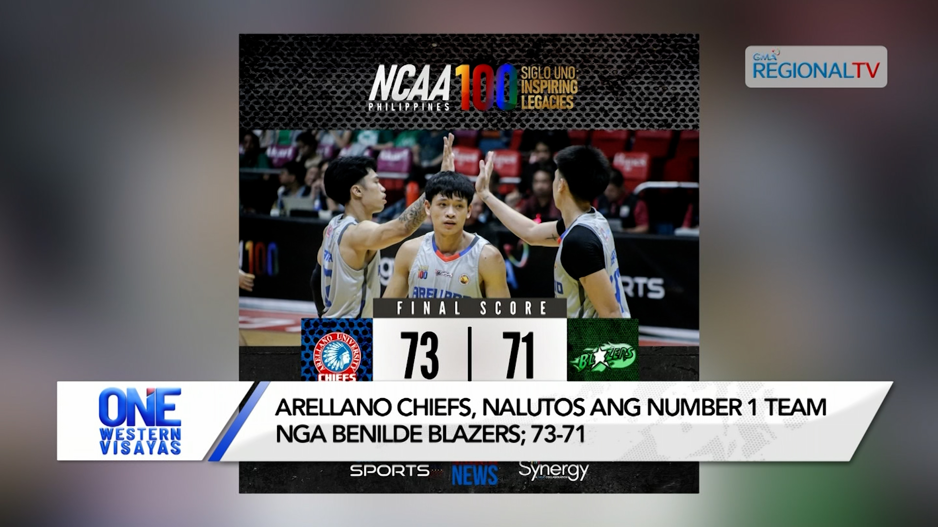 Arellano Chiefs, nalutos number 1 team nga Benilde Blazers; 73-71