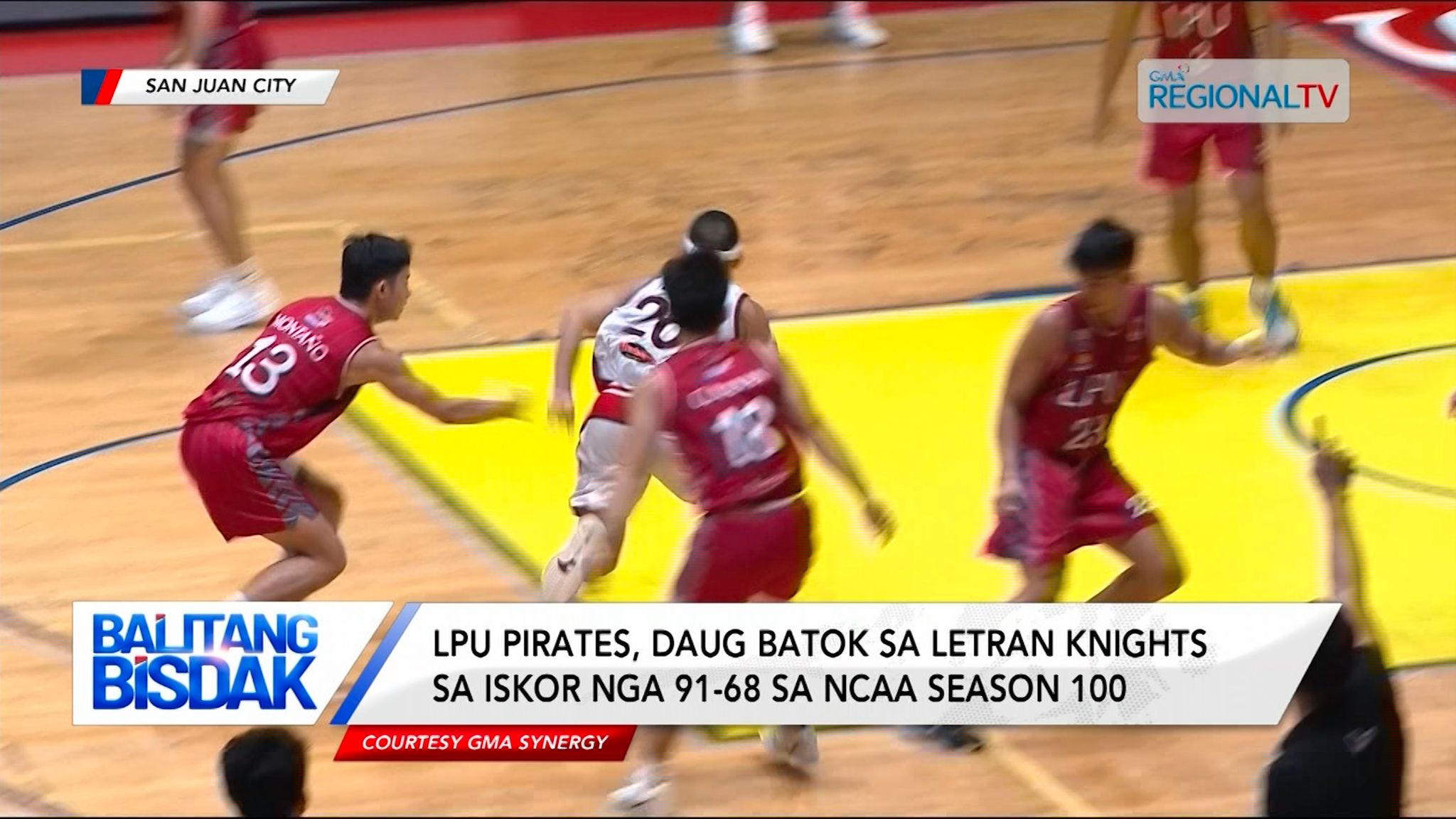 LPU Pirates, daug batok sa Letran Knights sa iskor nga 91-68