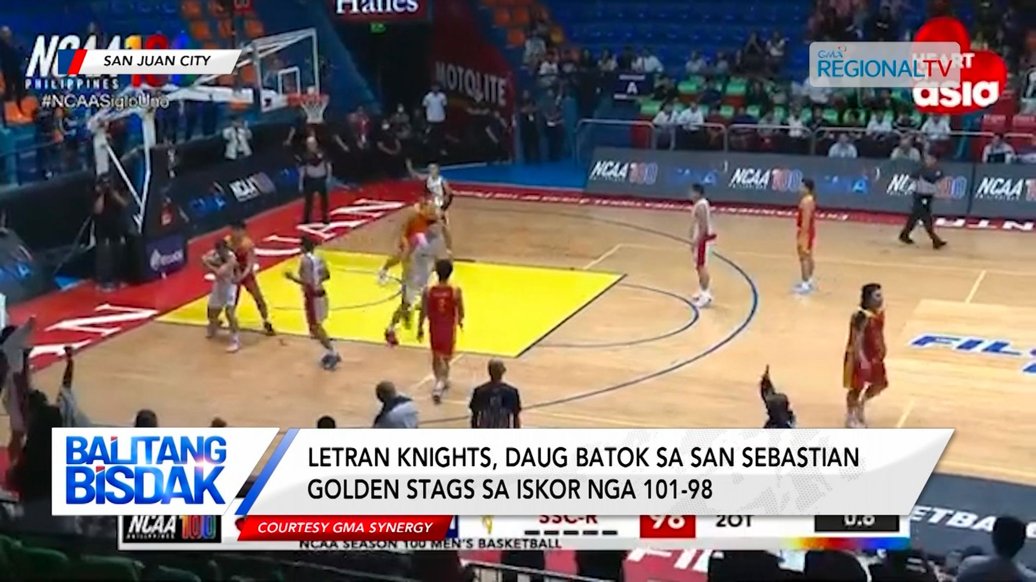 Letran Knights, daug batok sa San Sebastian Golden Stags