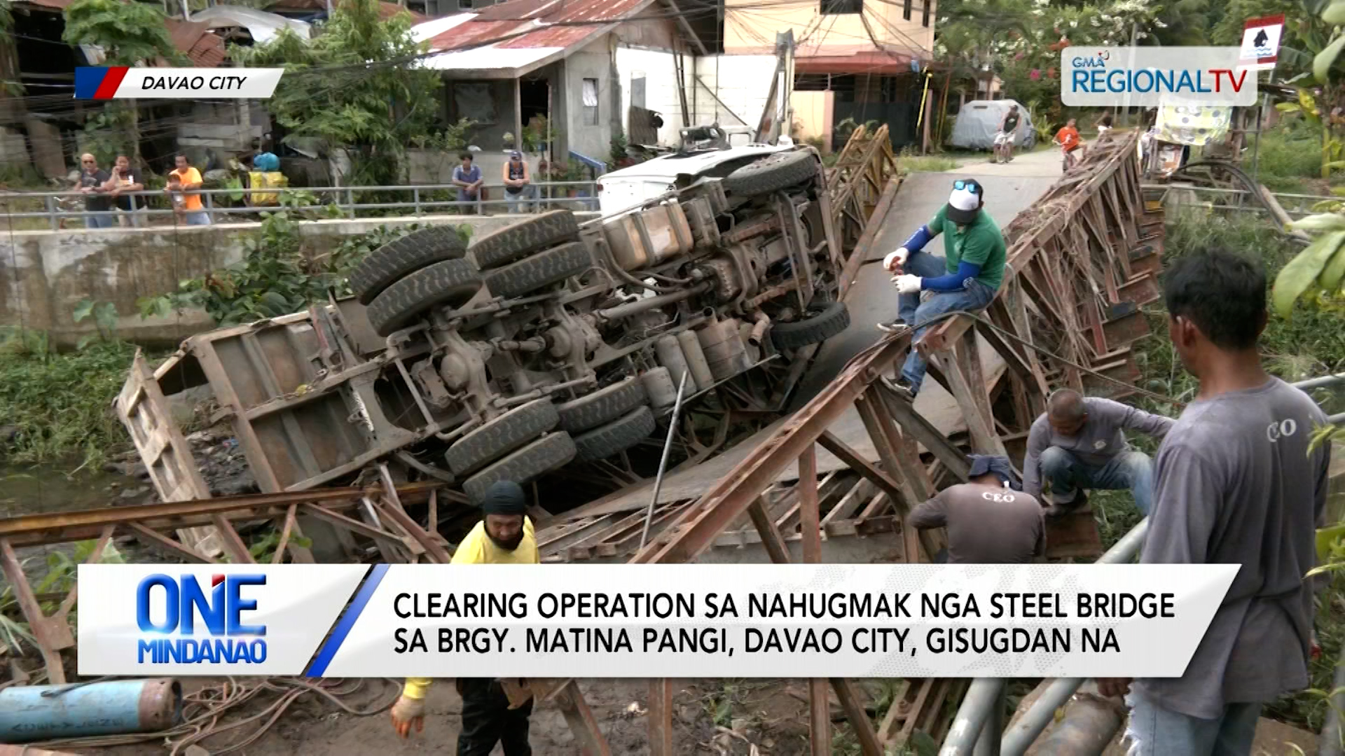 Clearing Operation sa nahugmak nga steel bridge sa Brgy. Matina Pangi, gisugdan na