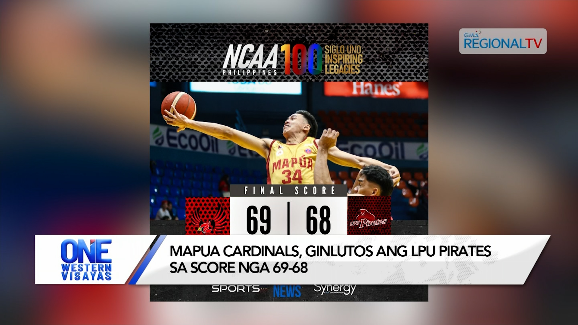 Mapua Cardinal, Ginlutos ang LPU Pirates sa Score nga 69-68