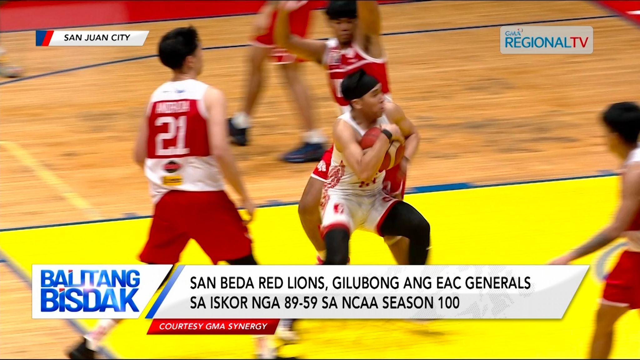 San Beda Red Lions, gipildi ang EAC Generals sa iskor nga 89-59