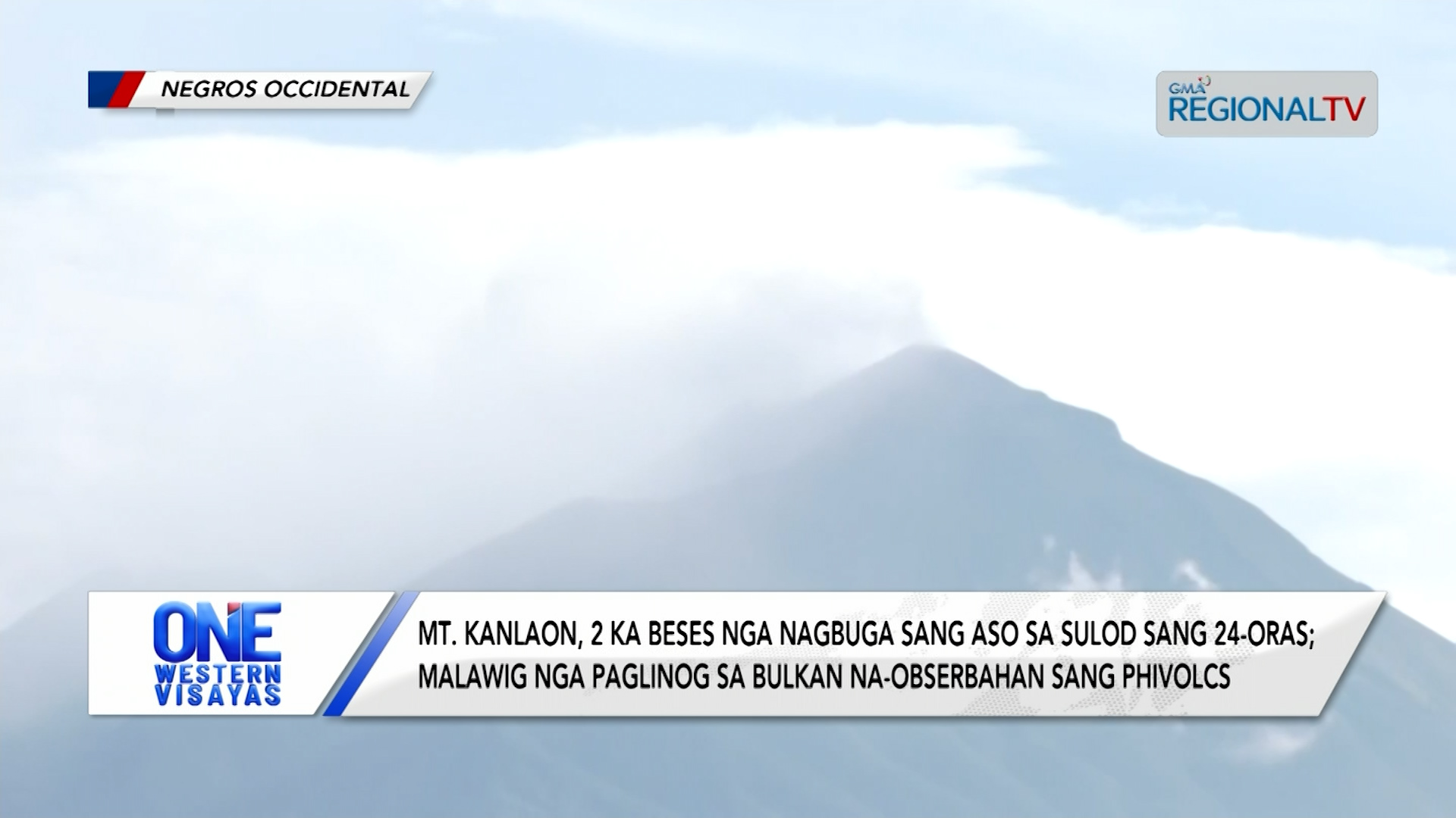 Malawig nga paglinog sa bulkan na-obserbahan sang PHIVOLCS sa Mt. Kanlaon