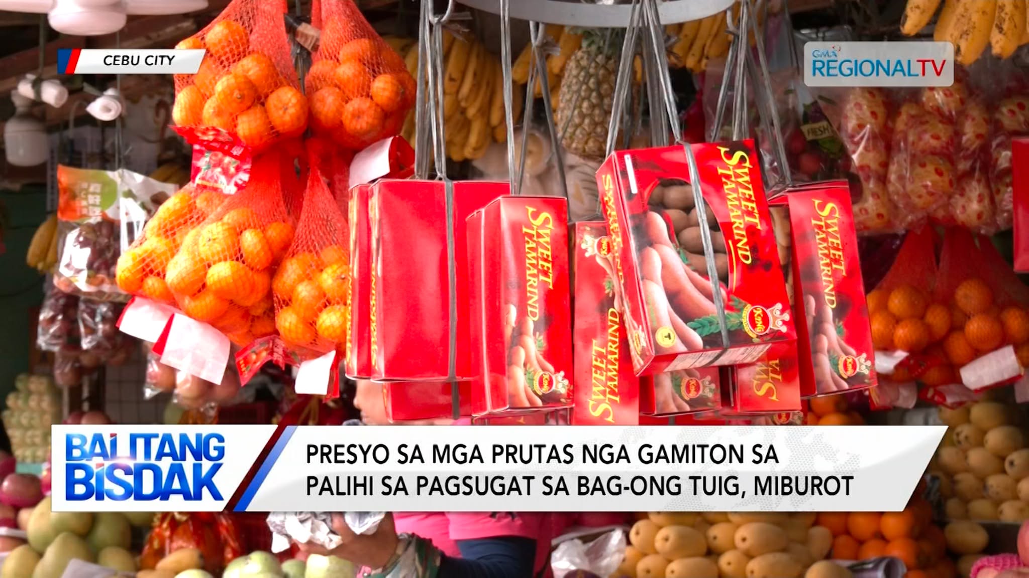 Presyo sa mga prutas nga gamiton sa palihi sa pagsugat sa bag-ong tuig, miburot