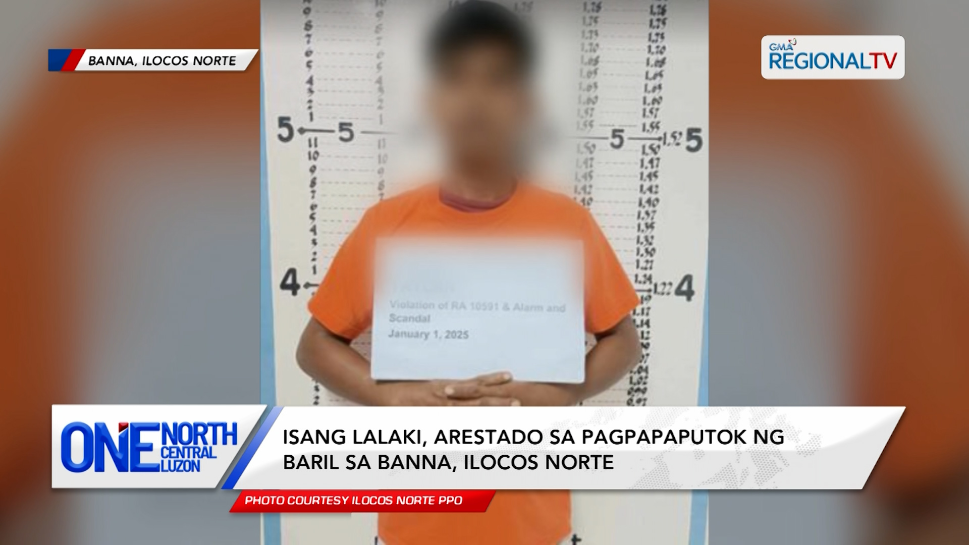 Isang lalaki, arestado sa pagpapaputok ng baril sa Banna, Ilocos Norte