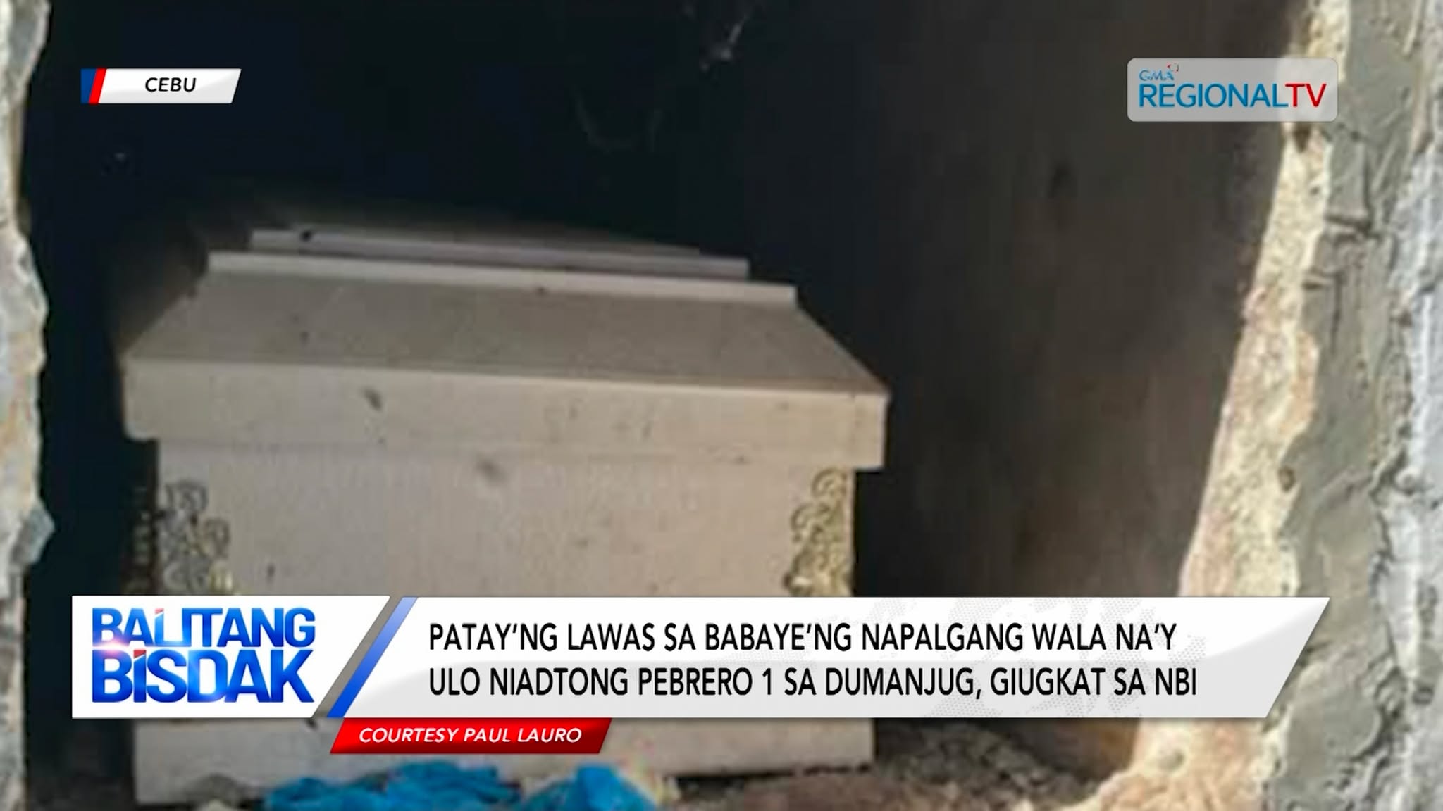 Patay’ng lawas sa babaye’ng napalgan’g wa nay ulo niadtong Pebrero 1, na-autopsy na