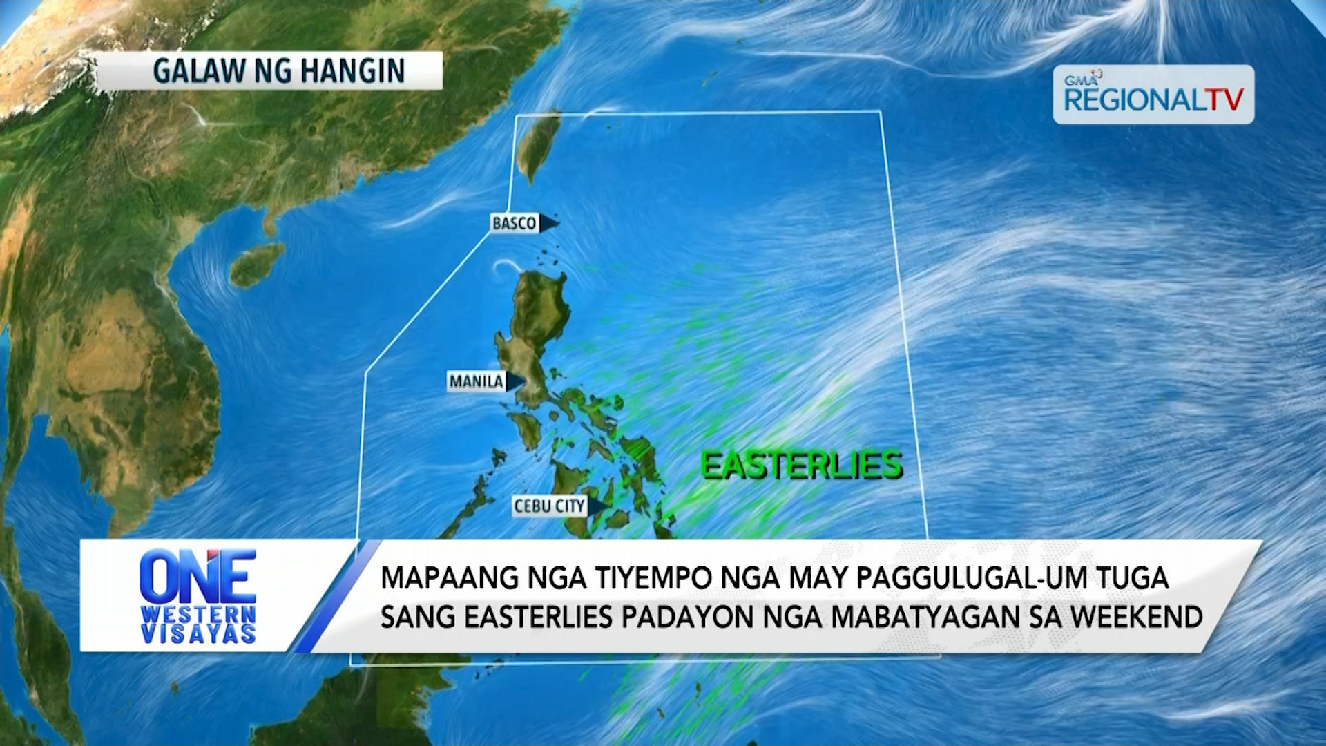 Mapaang nga tiyempo nga may paggulugal-um tuga sang easterlies