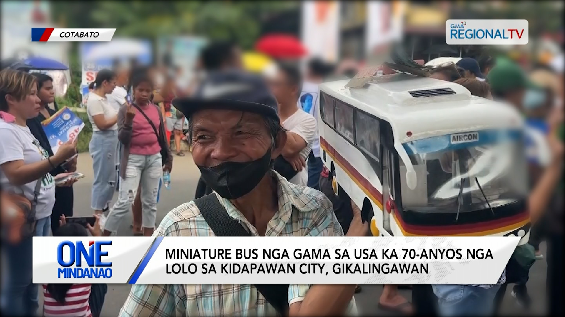 Miniature bus nga gama sa usa ka 70-anyos nga lolo sa Kidapawan, gikalingawan