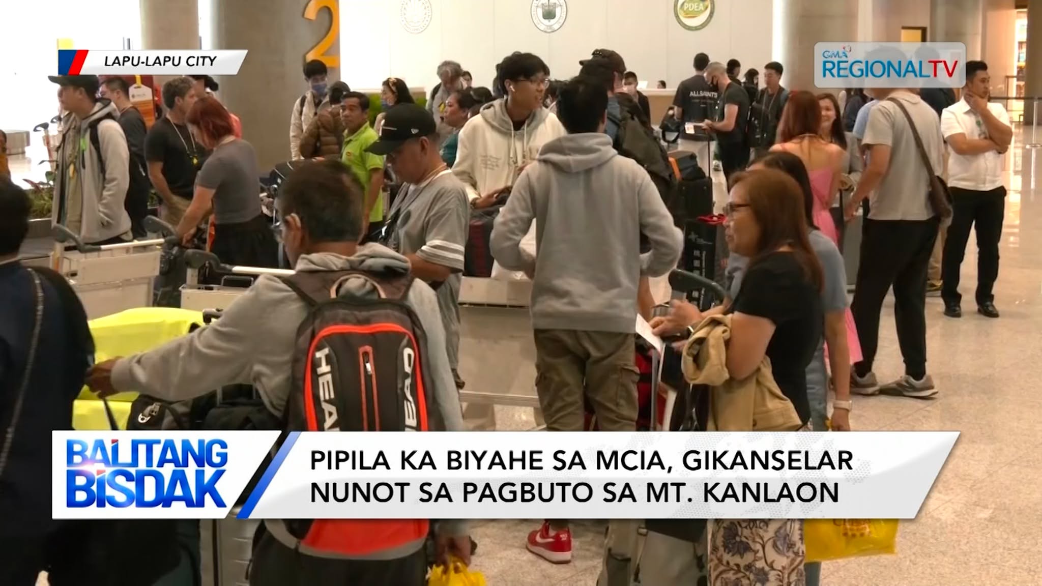 Pipila ka biyahe sa MCIA, gikanselar nunot sa pagbuto sa Mt. Kanlaon