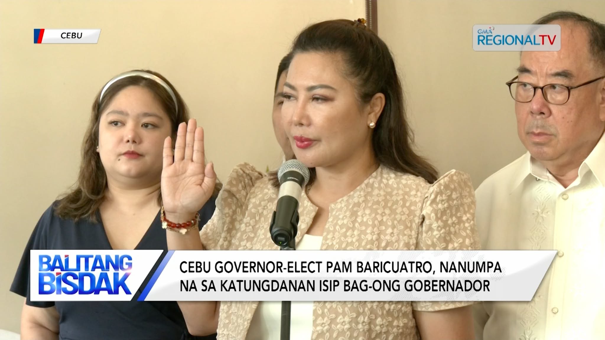 Cebu Governor-Elect Pam Baricuatro, nanumpa na sa katungdanan