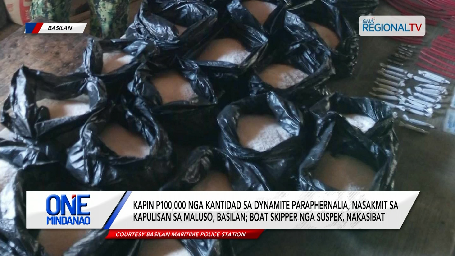 Kapin P100,000 nga kantidad sa dynamite paraphernalia, nasakmit sa kapulisan