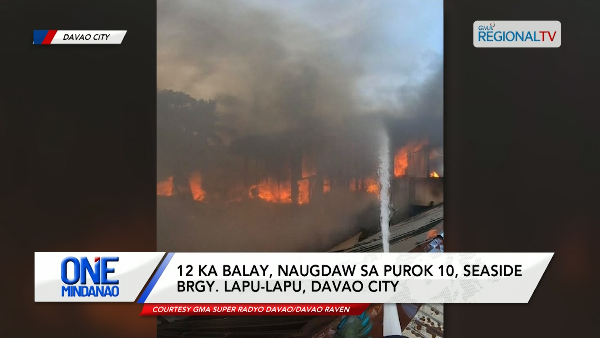 12 ka balay, naugdaw sa Purok 10, Seaside Brgy. Lapu-Lapu, Davao City