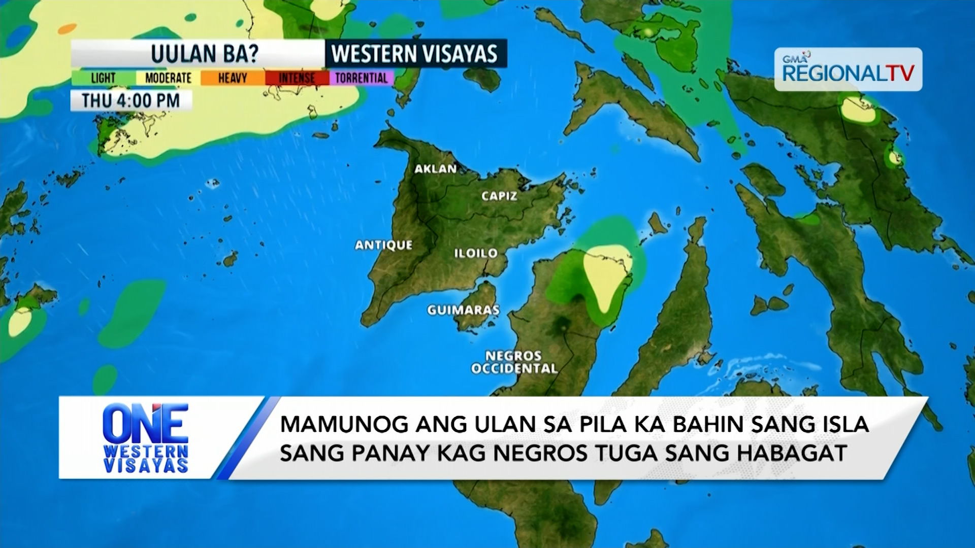 Magaulan sa pila ka bahin sang isla sang Panay kag Negros tuga sang habagat