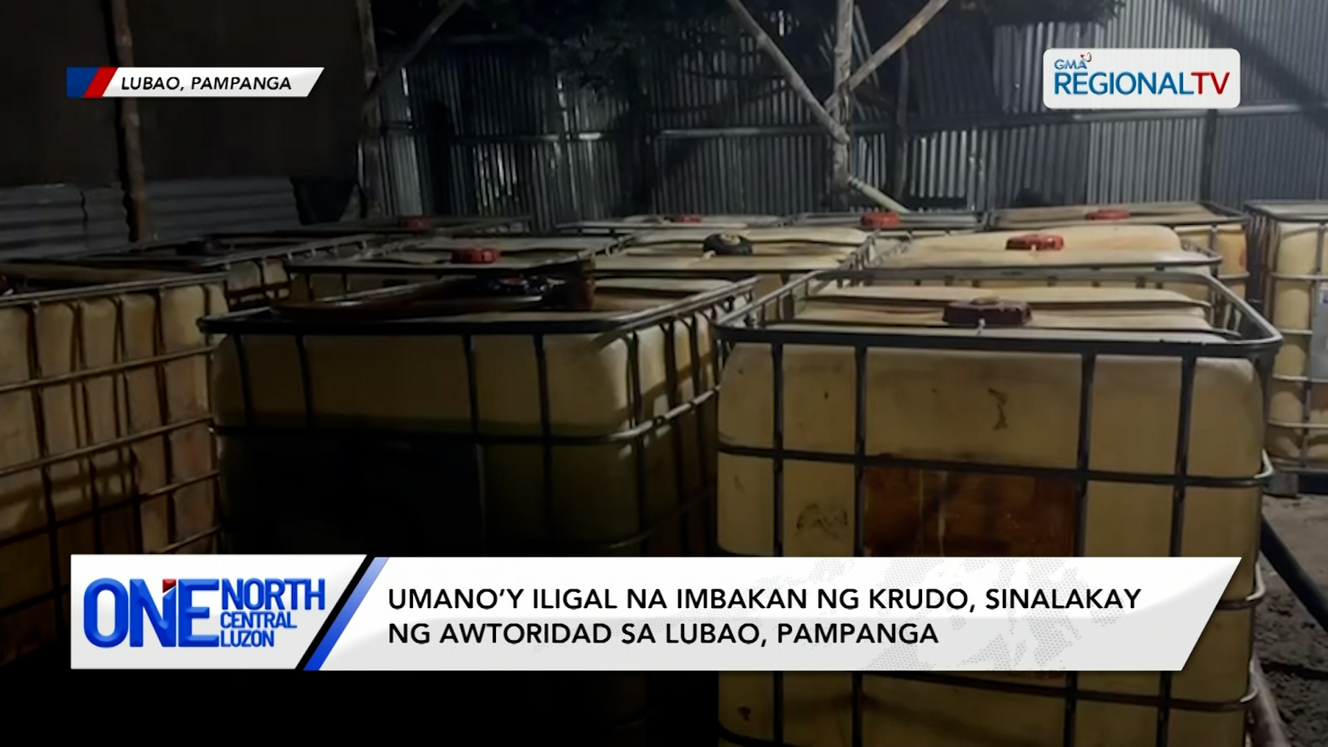 Umano’y iligal na imbakan ng krudo, sinalakay ng awtoridad sa Pampanga