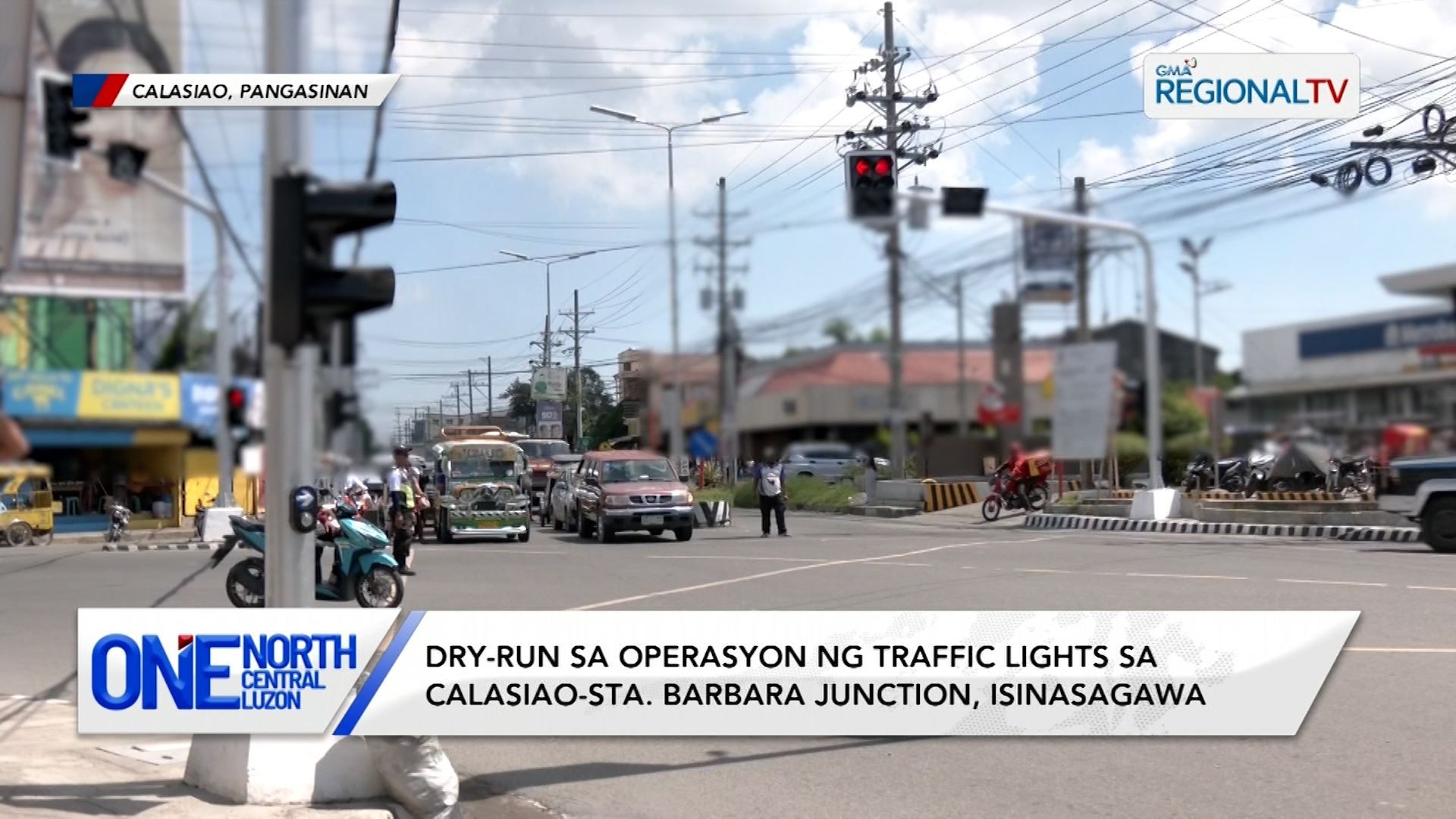 Dry-run sa operasyon ng traffic lights sa Calasiao Junction, isinasagawa