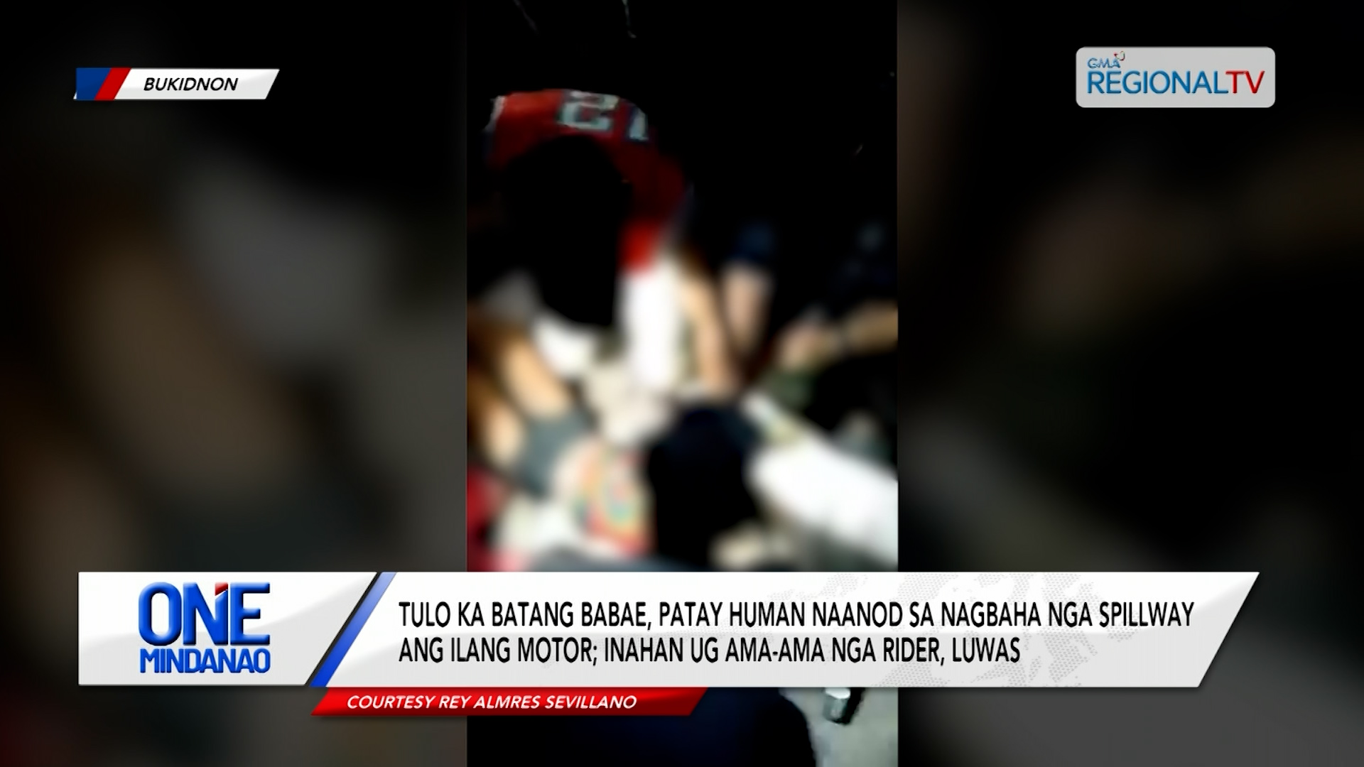 Tulo ka batang babae, patay human naanod sa nagbaha nga spillway ang motor