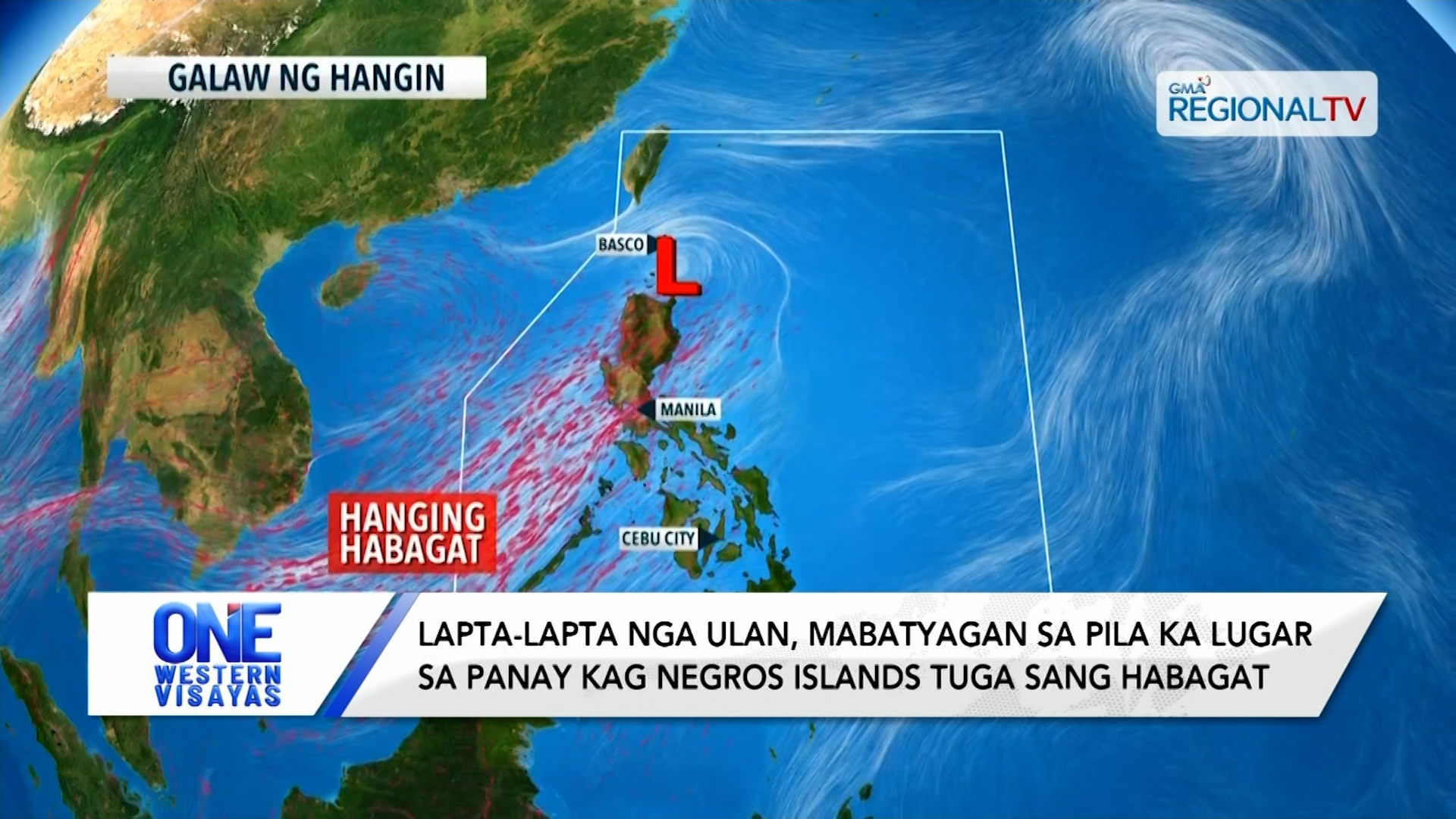 Lapta-lapta nga ulan, mabatyagan sa Panay kag Negros Islands tuga sang habagat