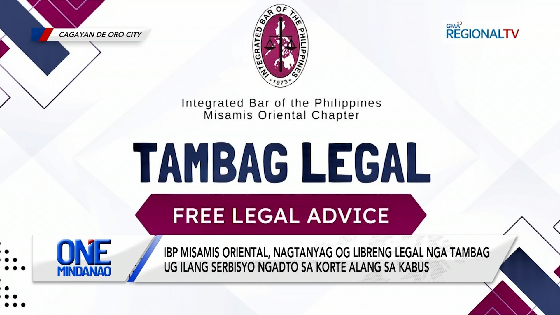 IBP MisOr, nagtanyag og libreng legal nga tambag ug serbisyo sa korte sa kabus