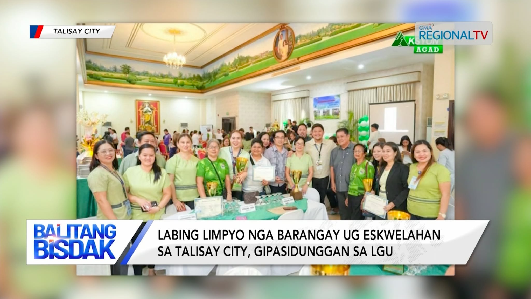 Labing limpyo nga barangay ug eskwelahan sa Talisay City, gipasidunggan