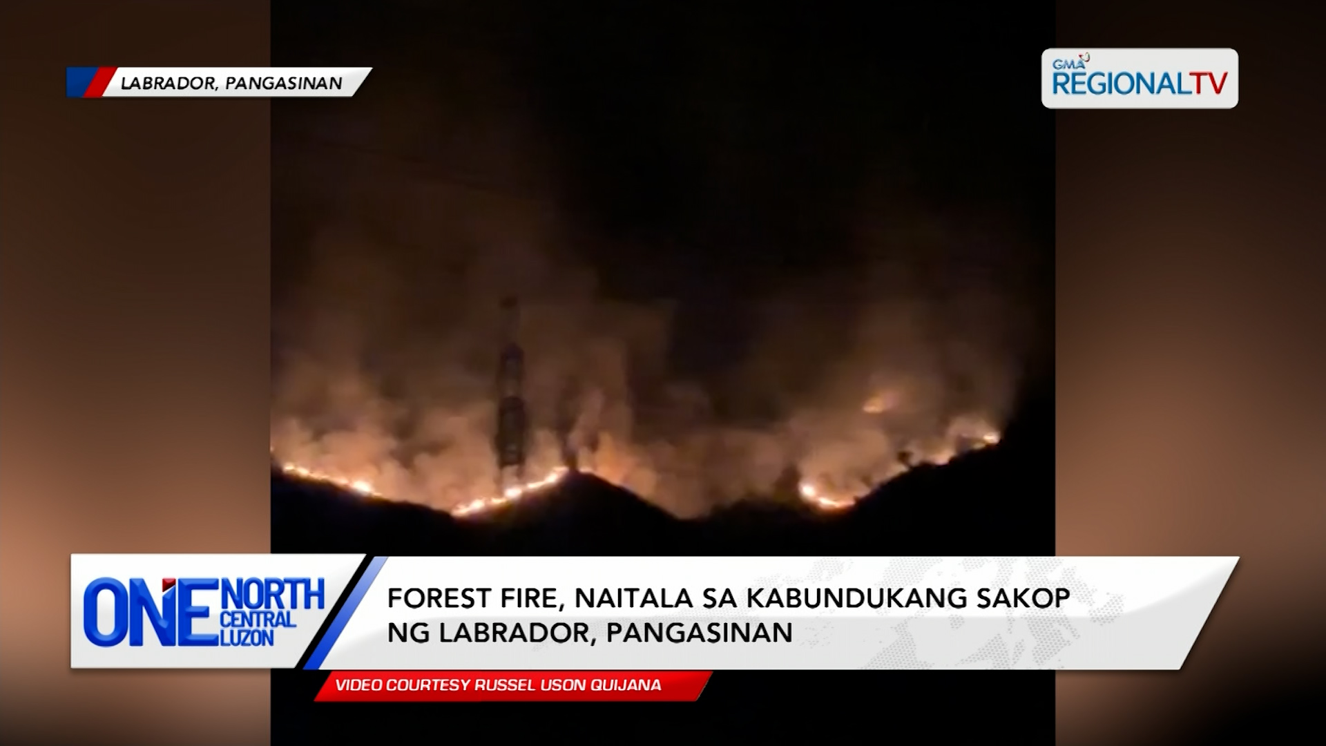 Forest fire, naitala sa kabundukang sakop ng Labrador, Pangasinan | One North Central Luzon