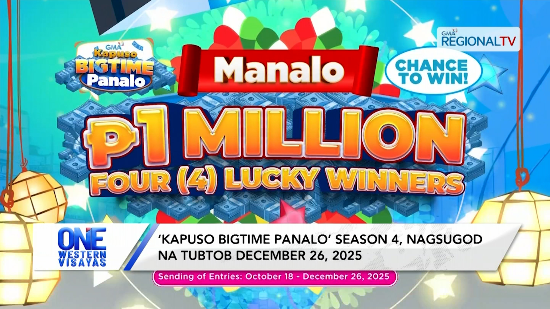 ‘Kapuso Bigtime Panalo’ Season 4, tubtob pa sa December 26, 2025 | One Western Visayas