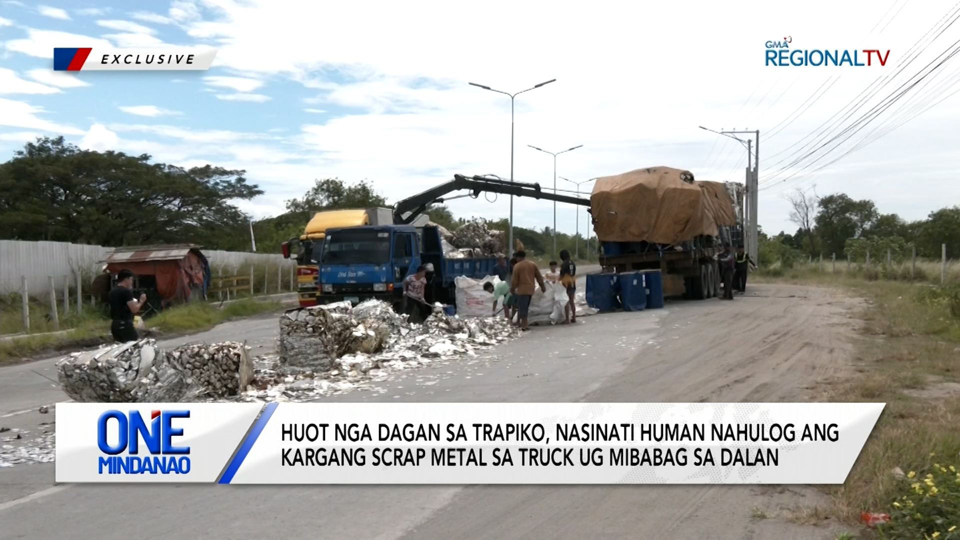 Kargang scrap metal sa truck, nangahulog sa kalasada | One Mindanao