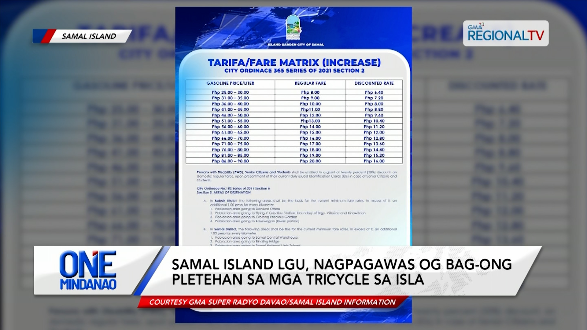 Samal Island LGU, nagpagawas og bag-ong pletehan sa mga tricycle sa isla | One Mindanao