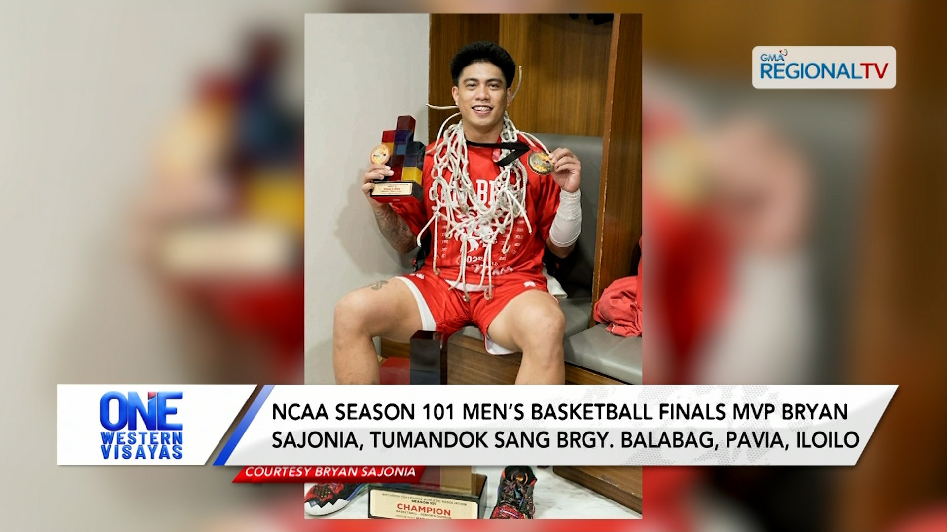 NCAA season 101 men’s basketball finals MVP Bryan Sajonia, taga Pavia, Iloilo | One Western Visayas