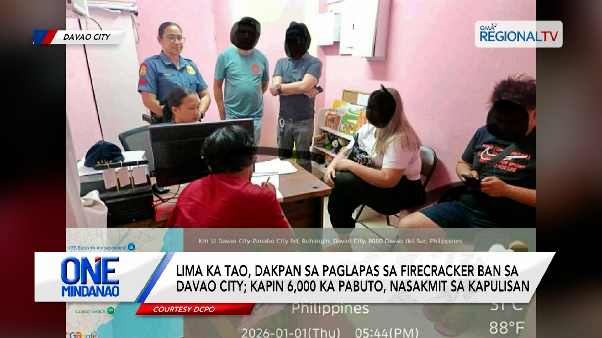 Lima ka tao, dakpan sa paglapas sa firecracker ban sa Davao City | One Mindanao