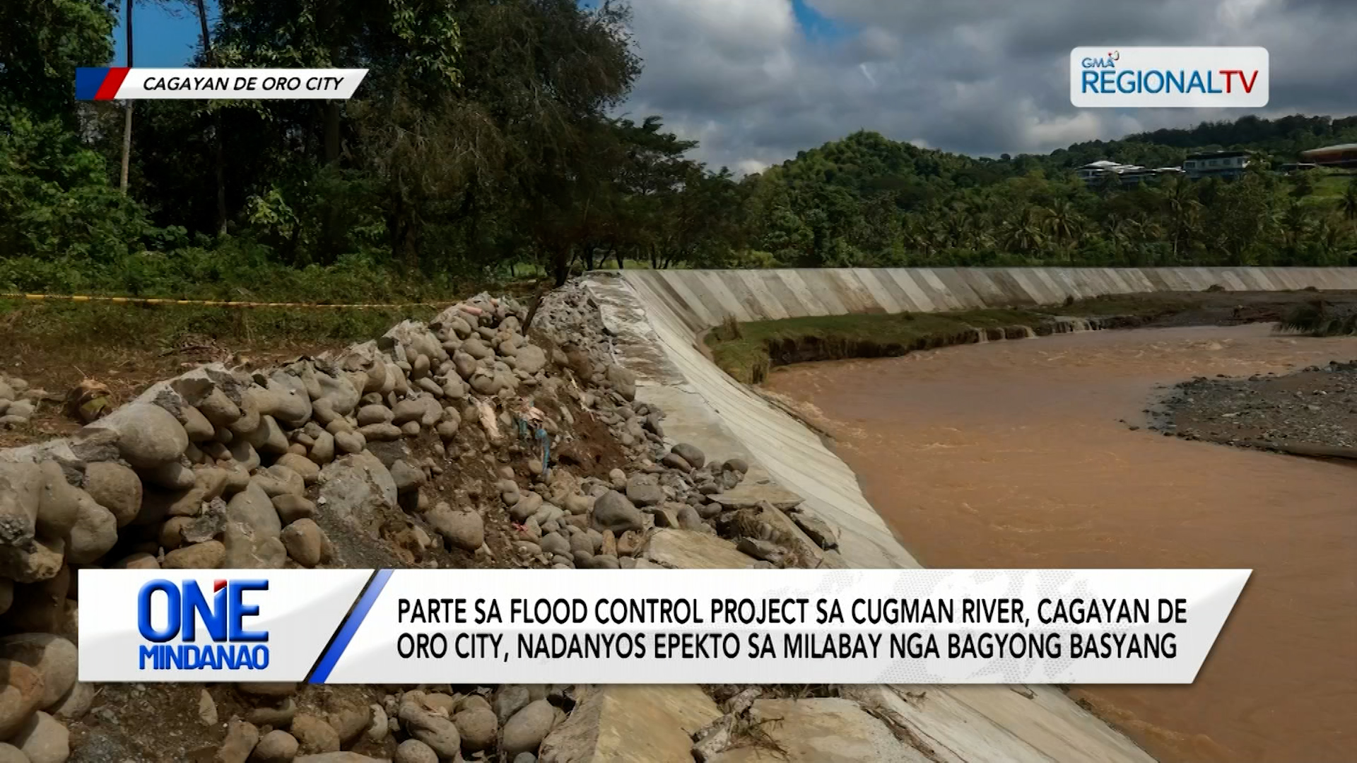 Parte sa flood control project sa Cugman River, Cagayan de Oro City, nadanyos | One Mindanao