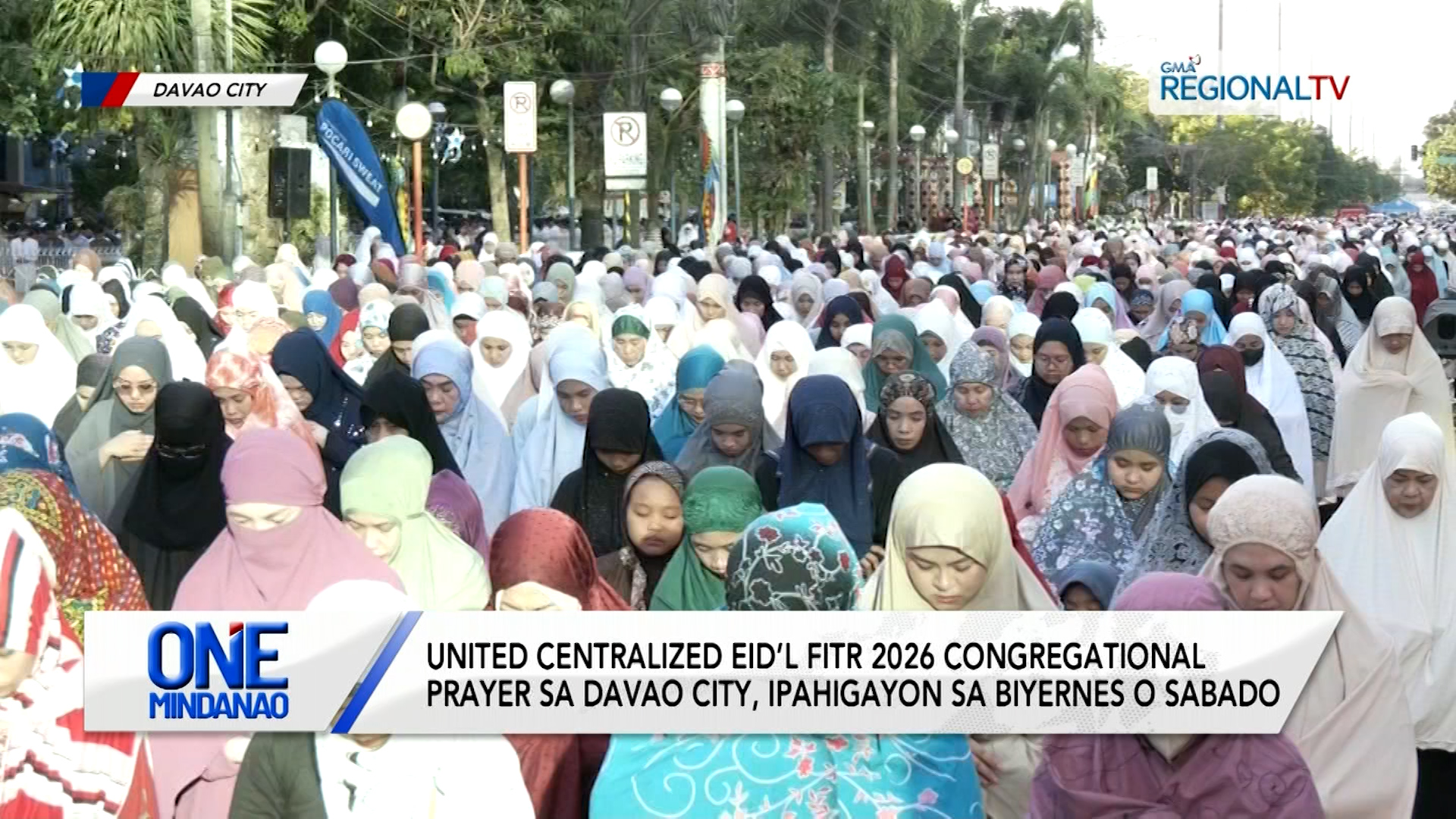 United Centralized Eid’l Fitr 2026 Congregational Prayer sa Davao City, ipahigayon | One Mindanao