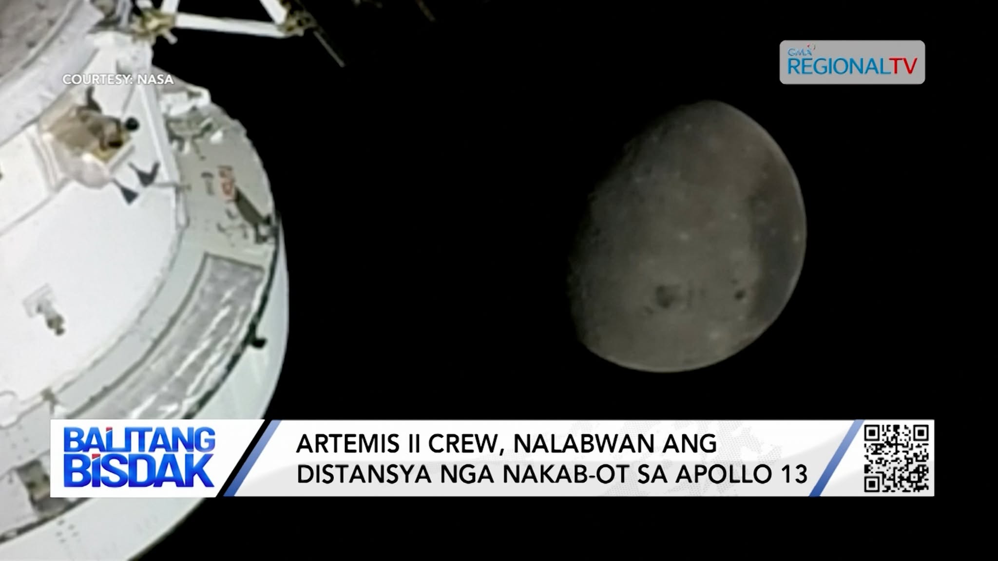 Artemis II Crew, Nalabwan ang Distansya nga Nakab-ot sa Apollo 13 | Balitang Bisdak