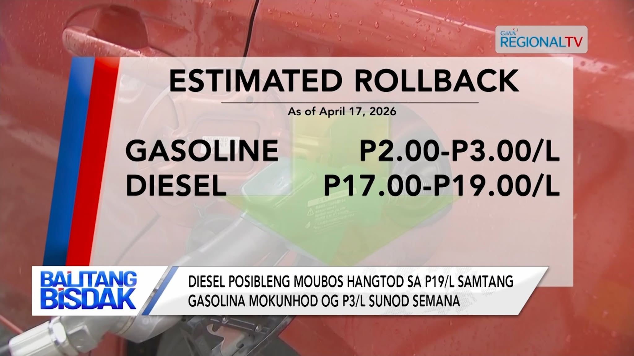 Presyo sa Diesel ug Gasolina, posibleng mokunhod Sunod Semana | Balitang Bisdak