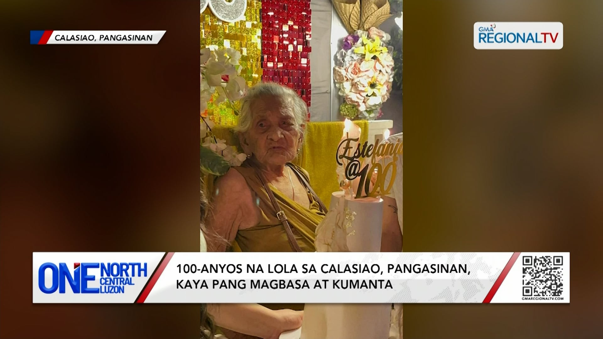 100-anyos na lola sa Calasiao, Pangasinan, kaya pang magbasa at kumanta. | One North Central Luzon