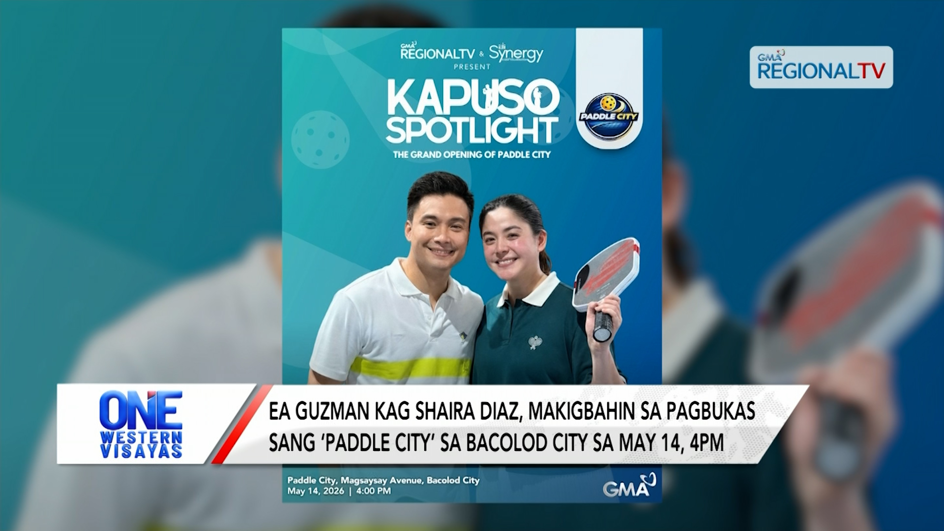 EA Guzman kag Shaira Diaz, makigbahin sa pagbukas sang ‘Paddle City’ sa Bacolod| One Western Visayas
