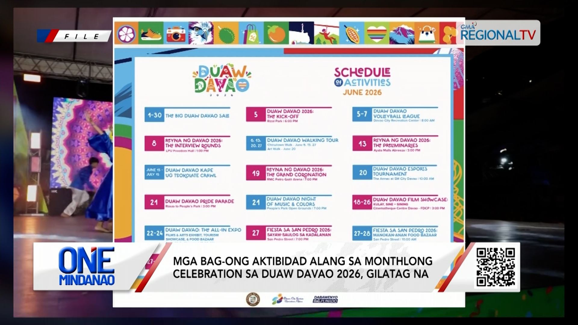 Aktibidad alang sa Monthlong Celebration sa Duaw Davao 2026, gilatag na I One Mindanao