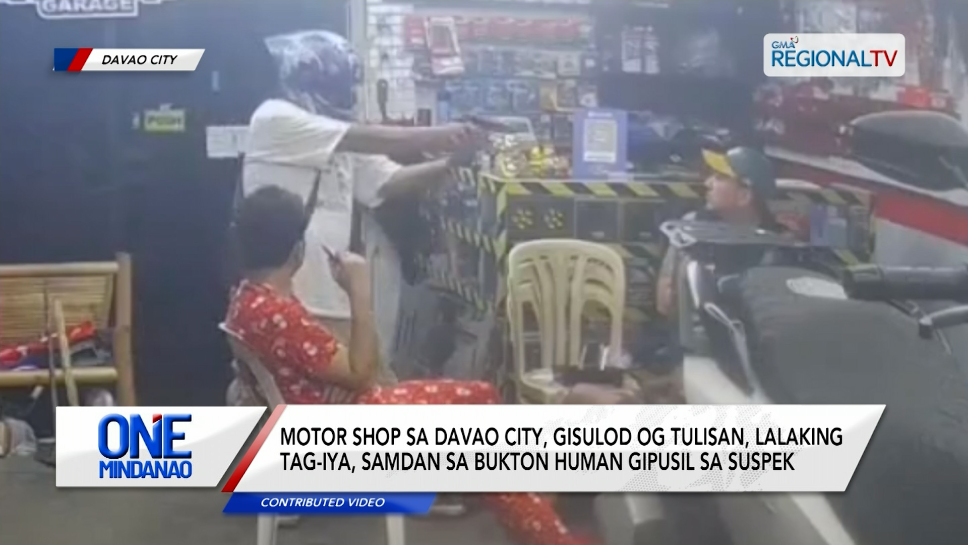 Motor shop sa Davao City, gisulod og tulisan I One Mindanao