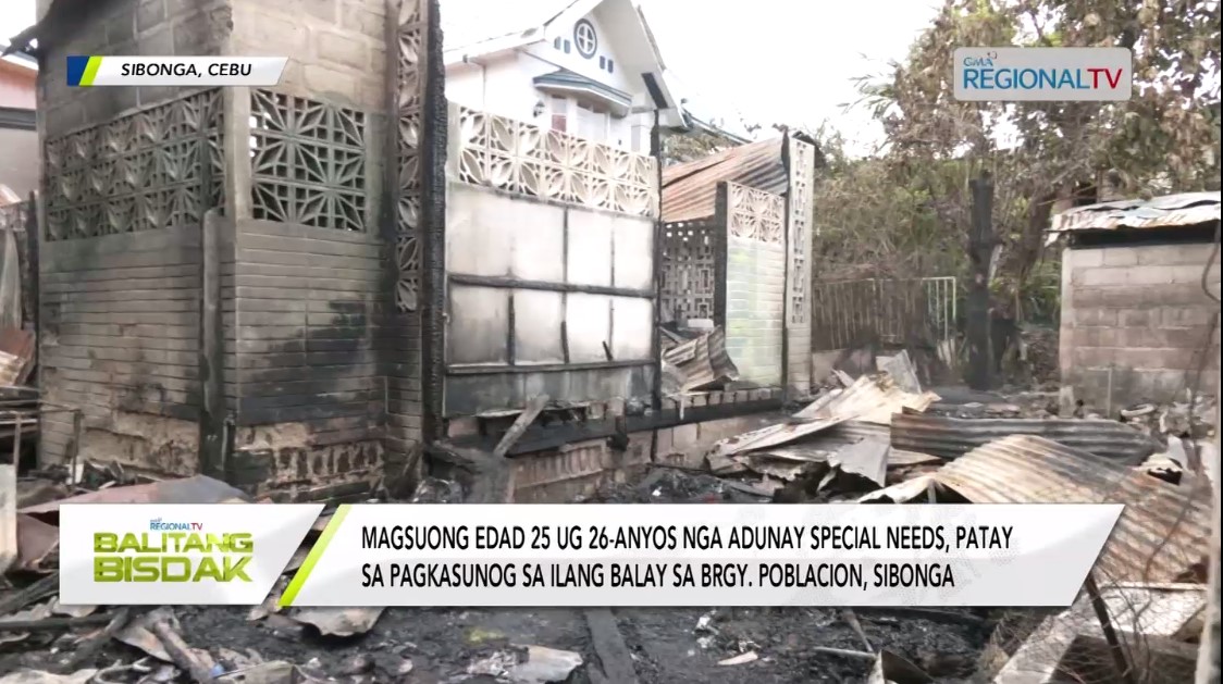 Duha ka magsuon, patay sa sunog sa Sibonga