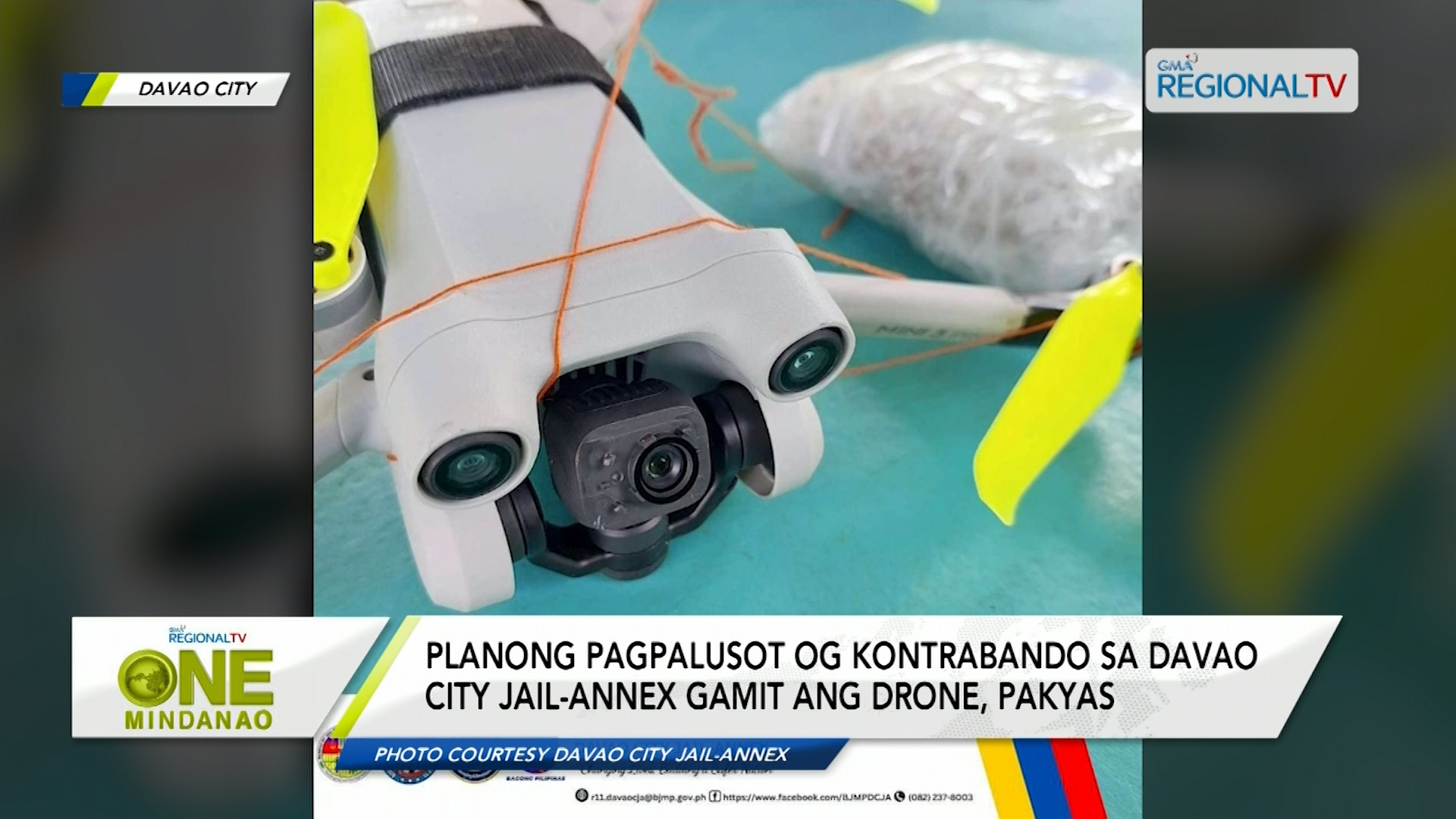 Planong pagpalusot og kontrabando sa Davao City Jail-Annex gamit ang drone, pakyas