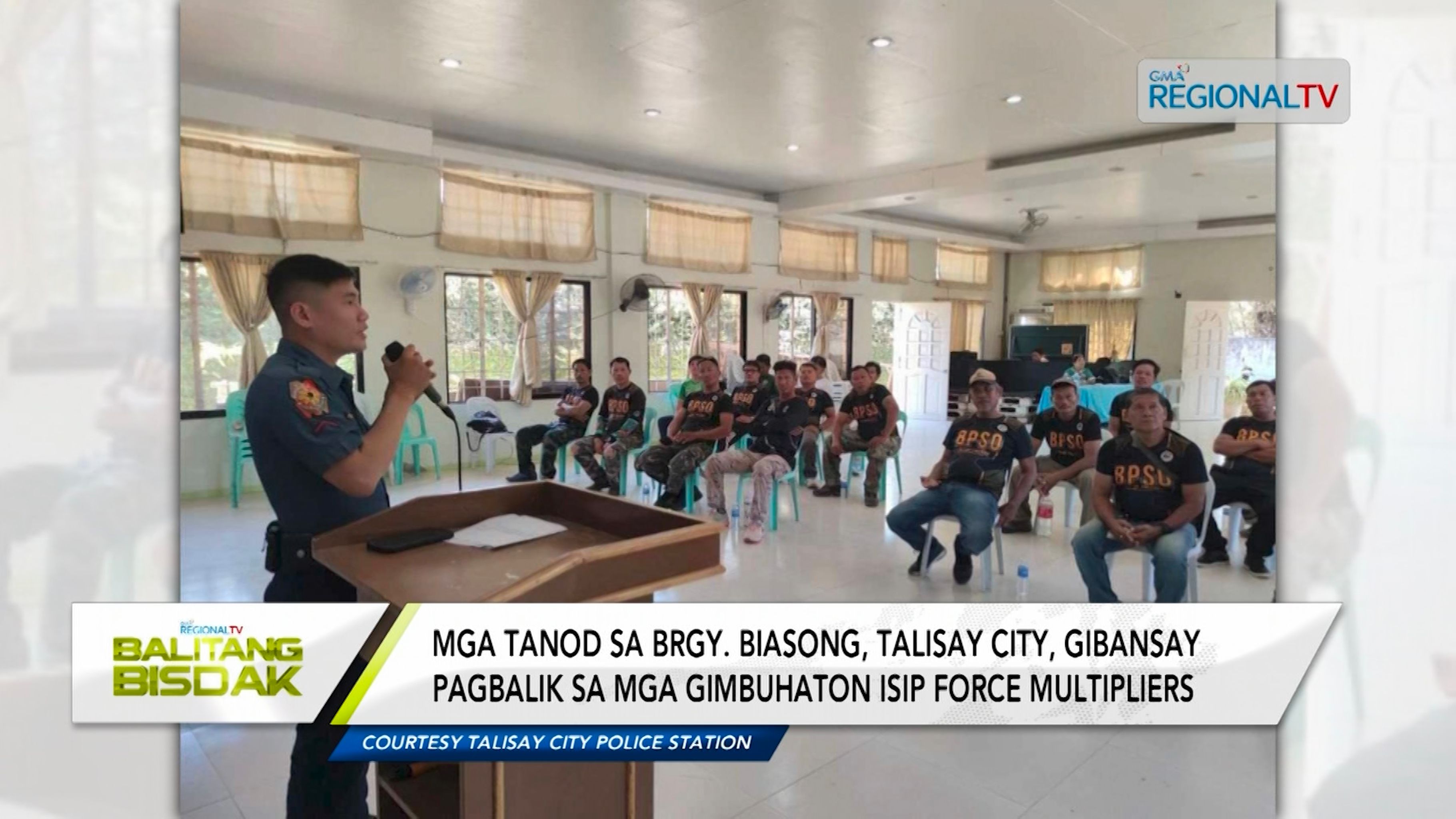 Mga barangay tanod, gibansay sa Talisay City Police