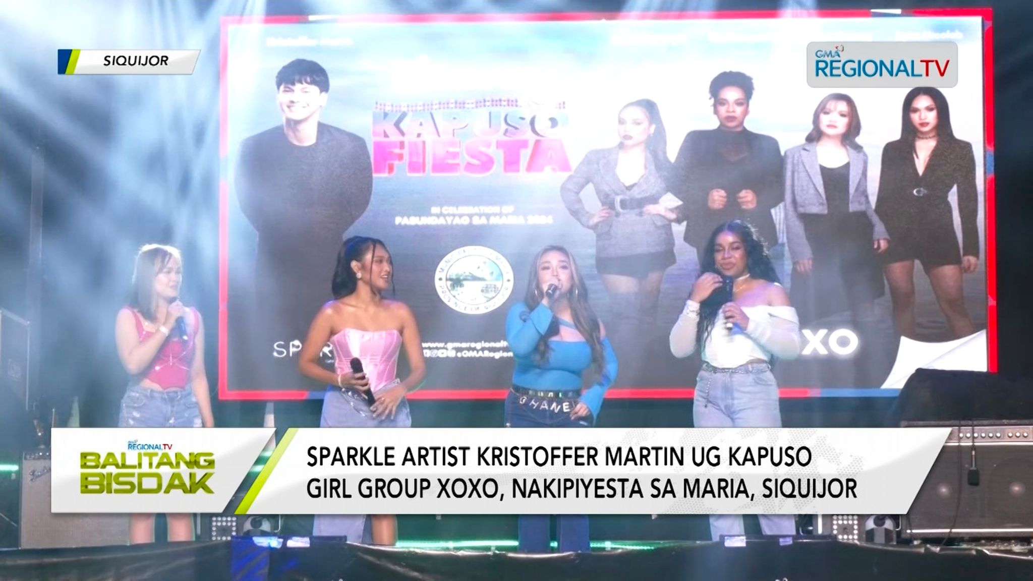 Kapuso stars, nakipiyesta sa Maria, Siquijor