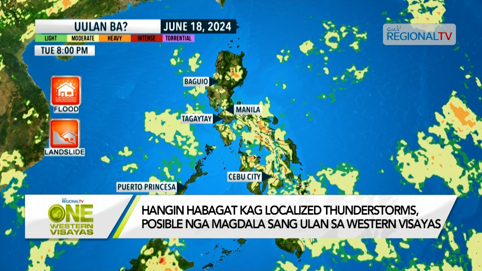 Hangin habagat kag localized thunderstorms, posible nga magdala sang ulan