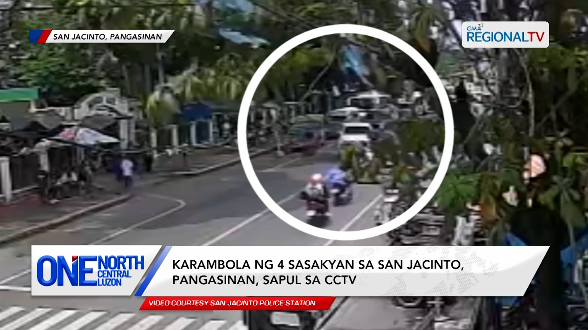 Karambola ng 4 sasakyan sa San Jacinto, Pangasinan, sapul sa CCTV