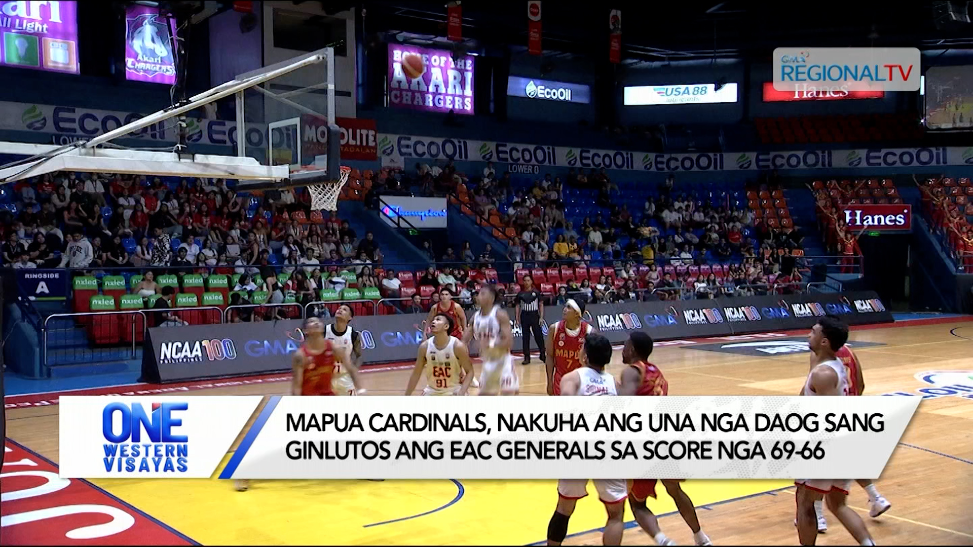 Mapua Cardinals, nakuha ang una nga daog sang ginlutos ang EAC Generals