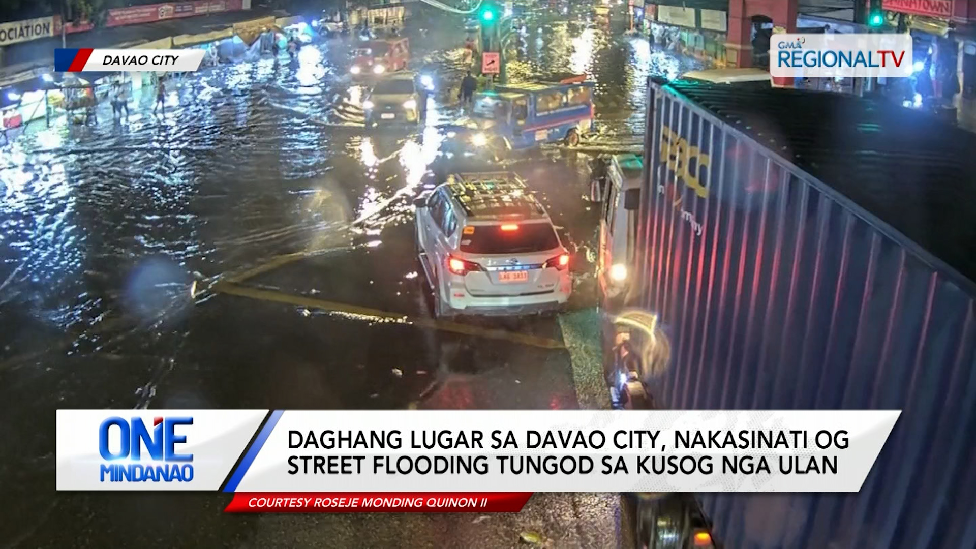 Daghang lugar sa Davao City, nakasinati og street flooding