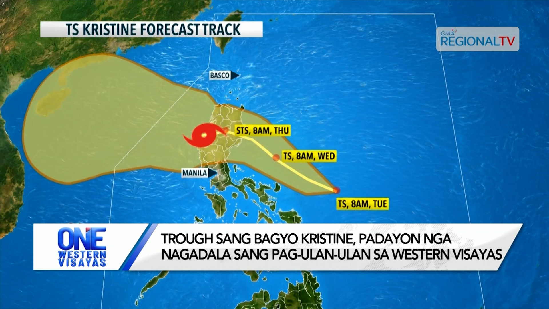 Trough sang Bagyo Kristine,  nagadala sang pag-ulan-ulan sa Western Visayas