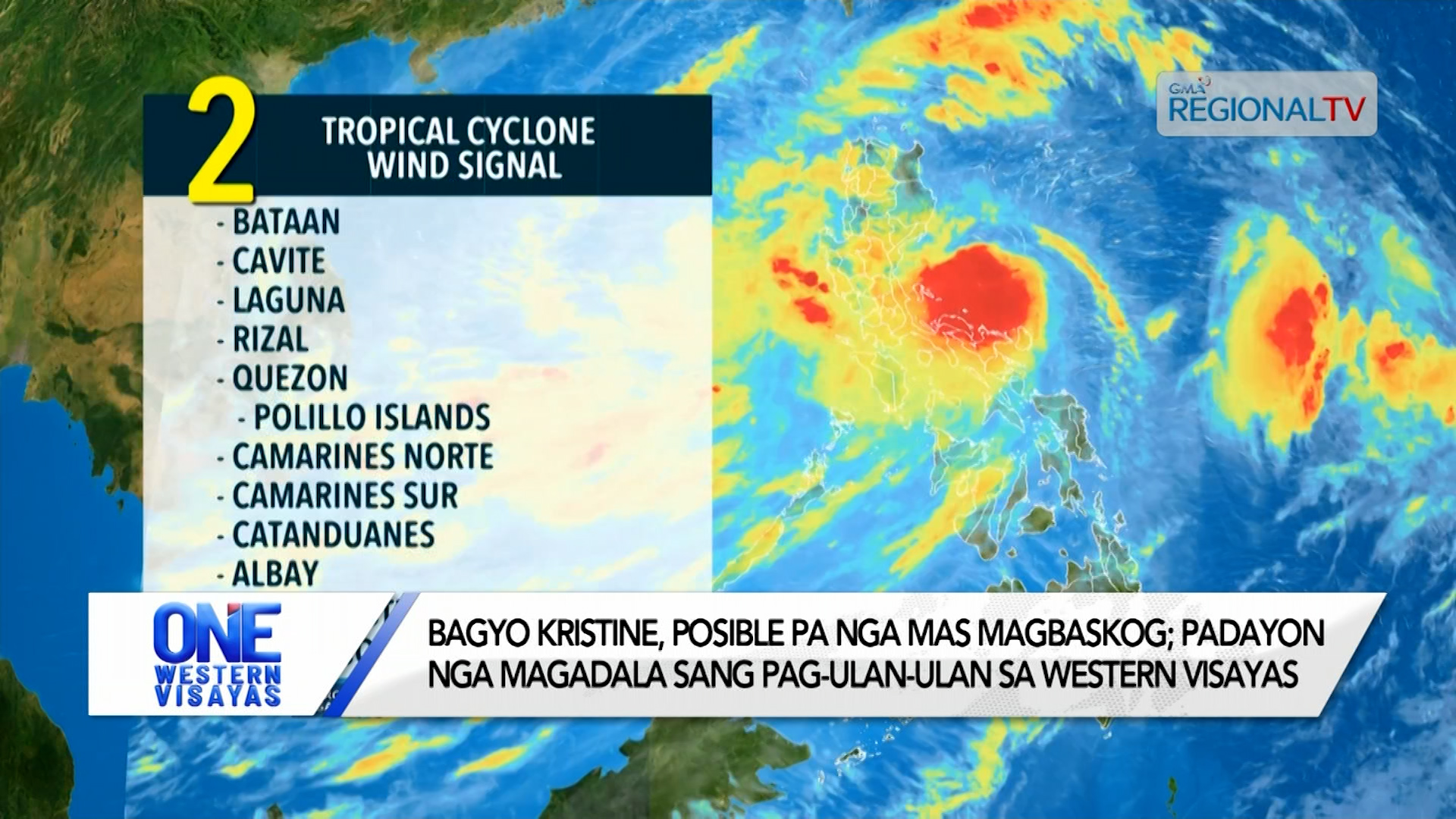 Bagyo Kristine, posible pa nga mas magbaskog; padayon nga magadala sang ulan