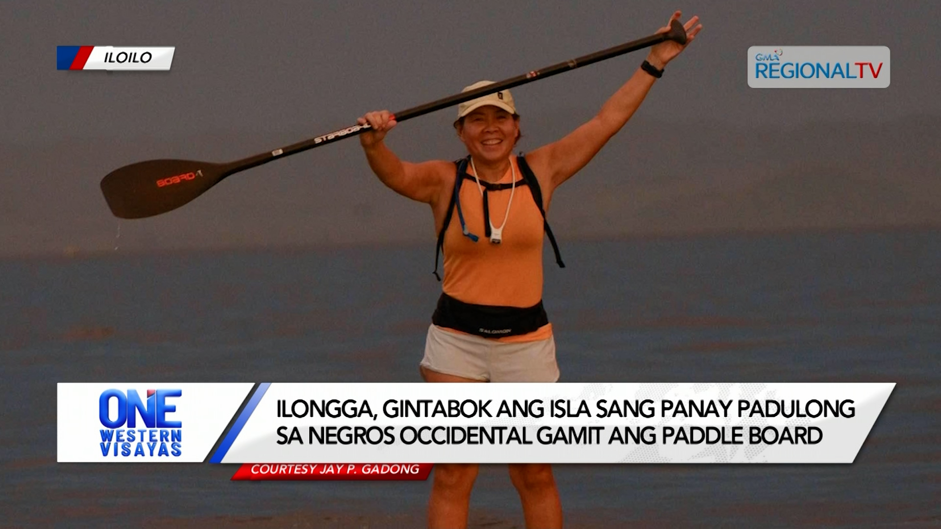 Ilongga, gintabok ang Panay kag Negros Occidental gamit ang paddle board